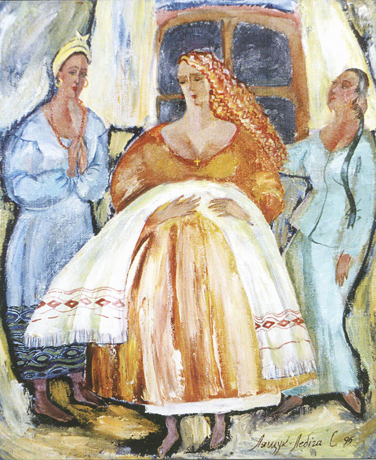 «На сватанні». 1992. Полотно, олія